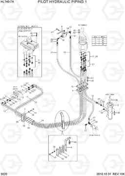 3020 PILOT HYDRAULIC PIPING 1 HL740-7A, Hyundai