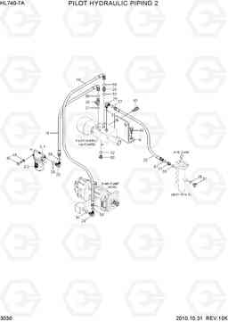 3030 PILOT HYDRAULIC PIPING 2 HL740-7A, Hyundai