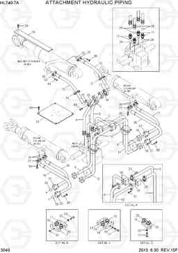 3040 ATTACHMENT HYDRAULIC PIPING HL740-7A, Hyundai