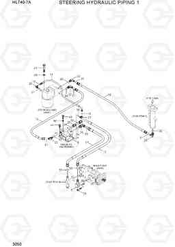 3050 STEERING HYDRAULIC PIPING 1 HL740-7A, Hyundai