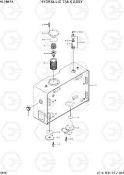 3120 HYDRAULIC TANK ASSY HL740-7A, Hyundai