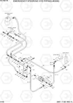3140 EMERGENCY STEERING HYD PIPING(-#0098) HL740-7A, Hyundai