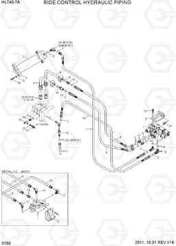 3150 RIDE CONTROL HYDRAULIC PIPING HL740-7A, Hyundai