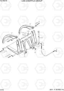 3170 LOG GRAPPLE GROUP HL740-7A, Hyundai