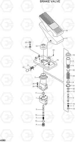 4080 BRAKE VALVE HL740-7A, Hyundai