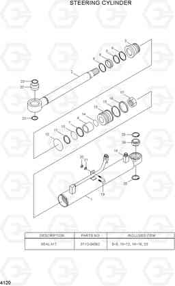 4120 STEERING CYLINDER HL740-7A, Hyundai