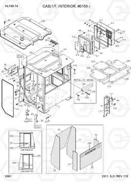 5081 CAB(1/7, INTERIOR, #0156-) HL740-7A, Hyundai