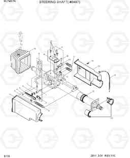 5170 STEERING SHAFT(-#0487) HL740-7A, Hyundai