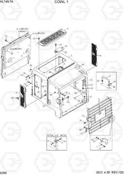 5200 COWL 1 HL740-7A, Hyundai