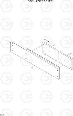 5230 COWL 4(SIDE COVER) HL740-7A, Hyundai