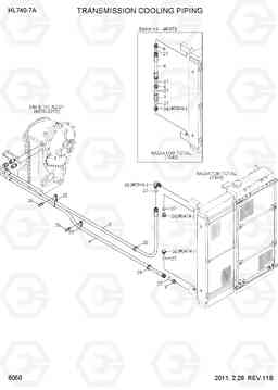 6050 TRANSMISSION COOLING PIPING HL740-7A, Hyundai