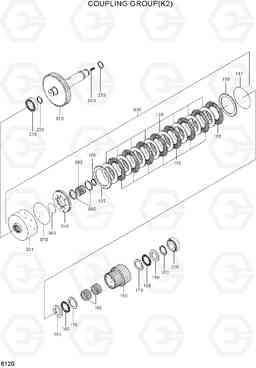 6120 COUPLING GROUP(K2) HL740-7A, Hyundai