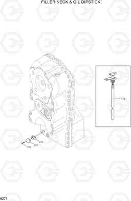 6271 FILLER NECK & OIL DIPSTICK HL740-7A, Hyundai