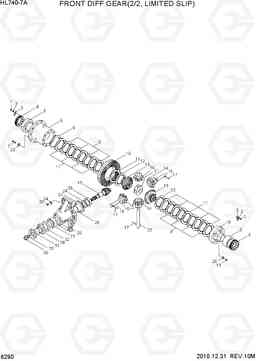 6290 FRONT DIFF GEAR(2/2, LIMITED SLIP) HL740-7A, Hyundai