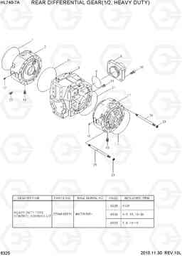 6325 REAR DIFFERENTIAL GEAR(1/2, HEAVEY DUTY) HL740-7A, Hyundai