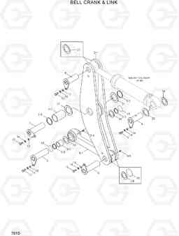 7010 BELL CRANK & LINK HL740-7A, Hyundai