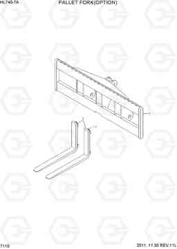 7110 PALLET FORK(OPTION) HL740-7A, Hyundai