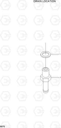 9075 DRAIN LOCATION HL740-7A, Hyundai