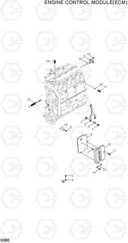 9380 ENGINE CONTROL MODULE(ECM) HL740-7A, Hyundai