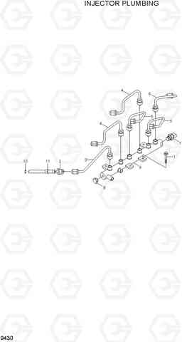 9430 INJECTOR PLUMBING HL740-7A, Hyundai