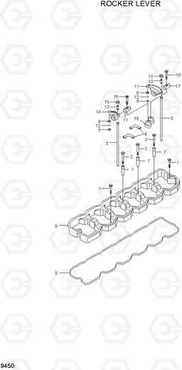 9450 ROCKER LEVER HL740-7A, Hyundai