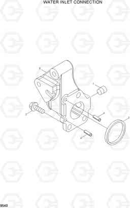 9540 WATER INLET CONNECTION HL740-7A, Hyundai