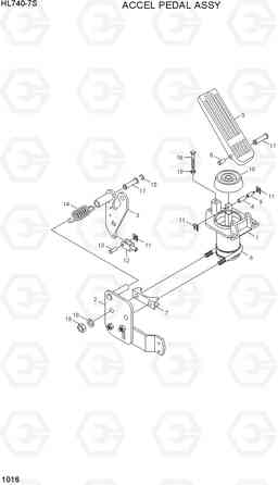 1016 ACCEL PEDAL ASSY HL740-7S, Hyundai