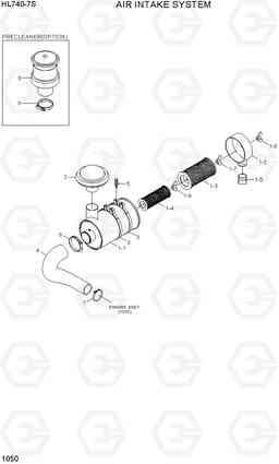 1050 AIR INTAKE SYSTEM HL740-7S, Hyundai