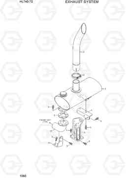 1060 EXHAUST SYSTEM HL740-7S, Hyundai