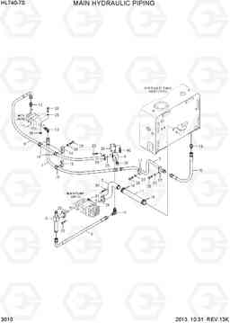 3010 MAIN HYDRAULIC PIPING HL740-7S, Hyundai