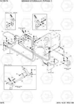 3070 BRAKE HYDRAULIC PIPING 1 HL740-7S, Hyundai