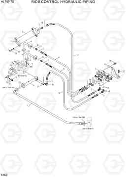 3150 RIDE CONTROL HYDRAULIC PIPING HL740-7S, Hyundai