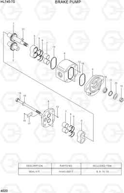 4020 BRAKE PUMP HL740-7S, Hyundai