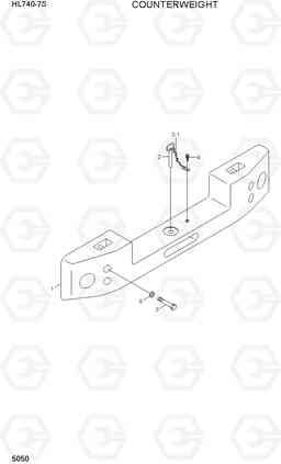 5050 COUNTERWEIGHT HL740-7S, Hyundai