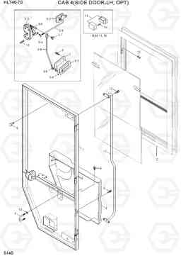 5140 CAB 4(SIDE DOOR-LH, OPT) HL740-7S, Hyundai