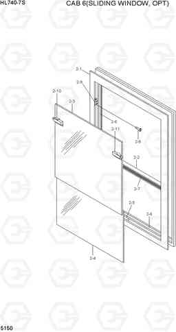 5150 CAB 6(SLIDING WINDOW, OPT) HL740-7S, Hyundai