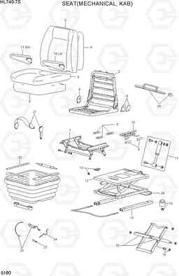 5180 SEAT(MECHANICAL, WOO) HL740-7S, Hyundai