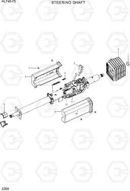 5200 STEERING SHAFT HL740-7S, Hyundai