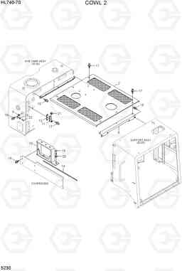 5230 COWL 2 HL740-7S, Hyundai
