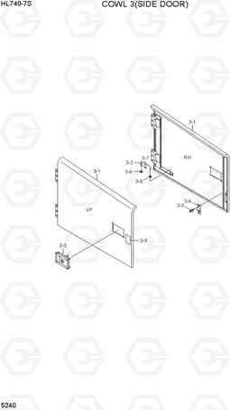 5240 COWL 3(SIDE DOOR) HL740-7S, Hyundai