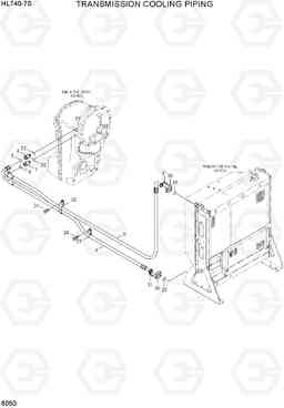 6050 TRANSMISSION COOLING PIPING HL740-7S, Hyundai