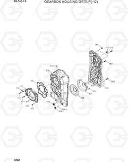 6090 GEARBOX HOUSING GROUP(1/2) HL740-7S, Hyundai