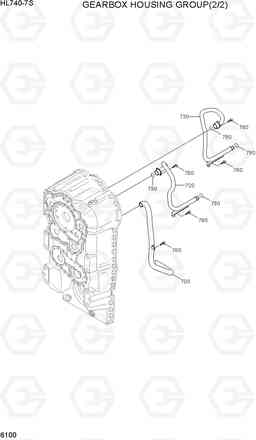 6100 GEARBOX HOUSING GROUP(2/2) HL740-7S, Hyundai