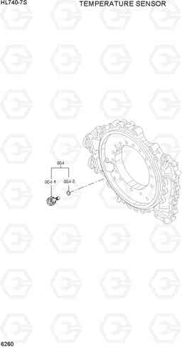 6260 TEMPERATURE SENSOR HL740-7S, Hyundai