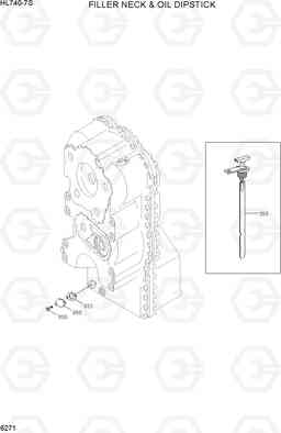 6271 FILLER NECK & OIL DIPSTICK HL740-7S, Hyundai