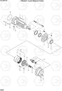 6300 FRONT HUB REDUCTION HL740-7S, Hyundai