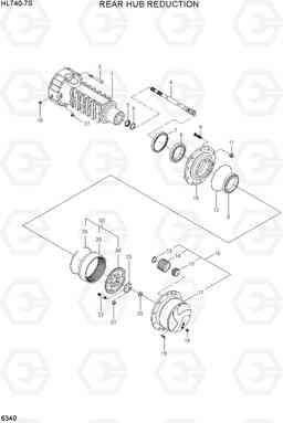 6340 REAR HUB REDUCTION HL740-7S, Hyundai