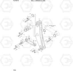 7010 BELL CRANK & LINK HL740-7S, Hyundai