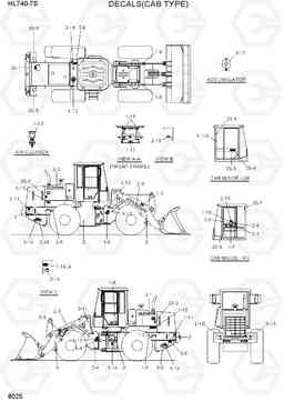 8025 DECALS(CAB TYPE) HL740-7S, Hyundai