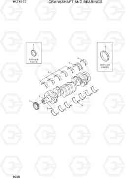 9050 CRANKSHAFT AND BEARINGS HL740-7S, Hyundai